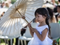 Aberville Estate Wedding - Flower girl with umbrella
