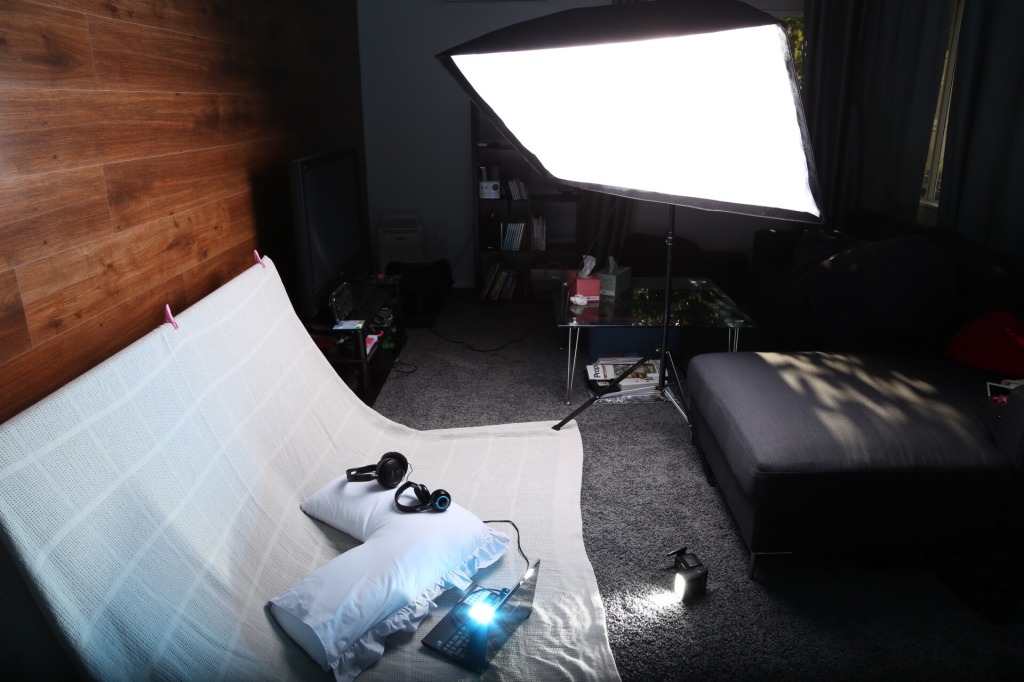 Home studio lighting setup
